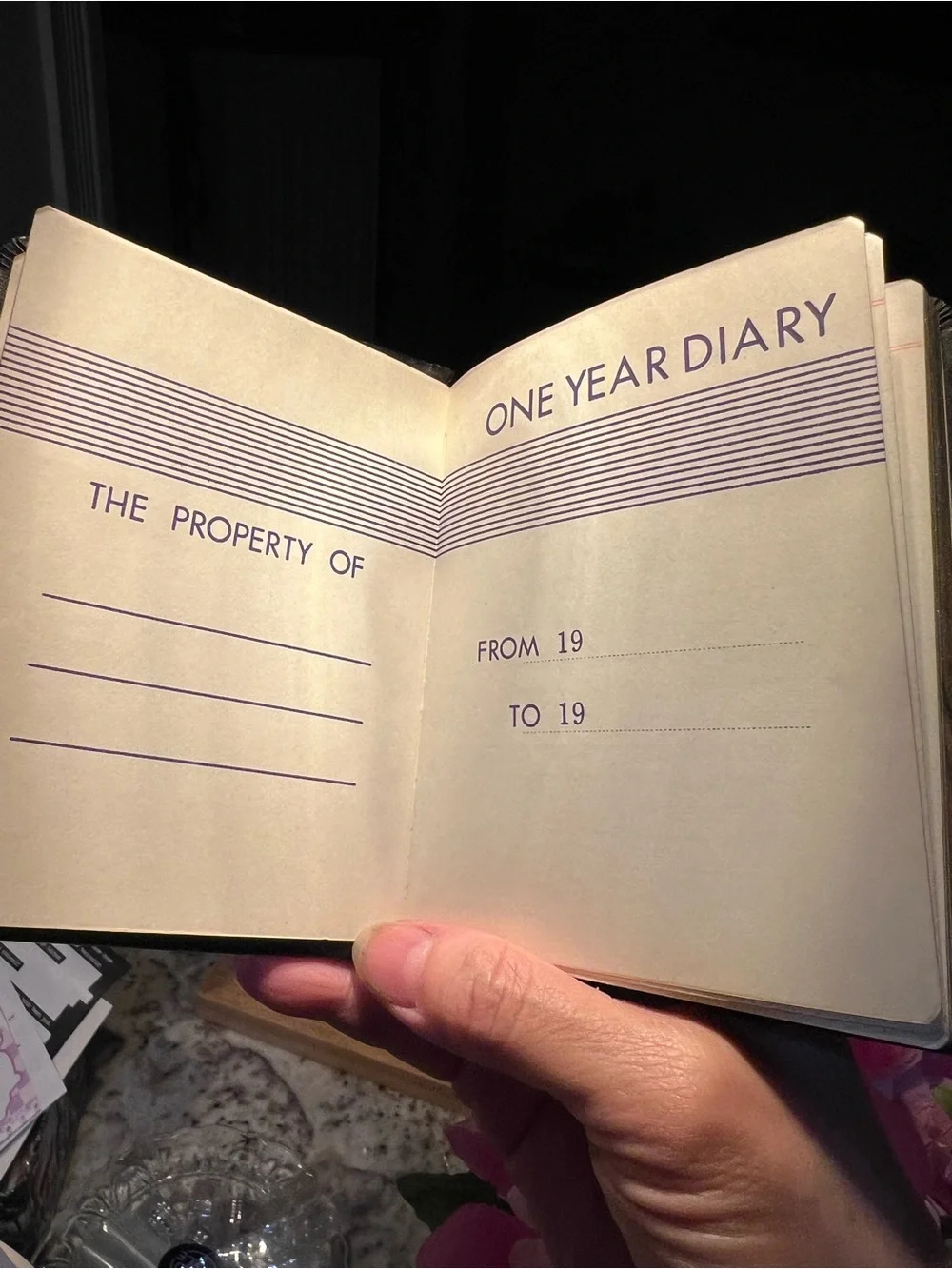 Antique One Year Diary Like new, read below